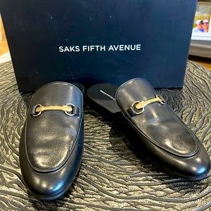 Male black Leather loafer from Saks Fifth Avenue